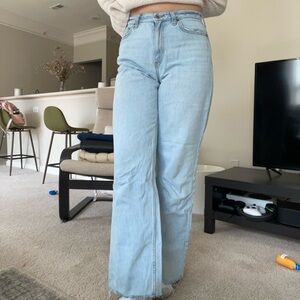 Abercrombie Light Blue The Loose High Rise Jeans Curve Love